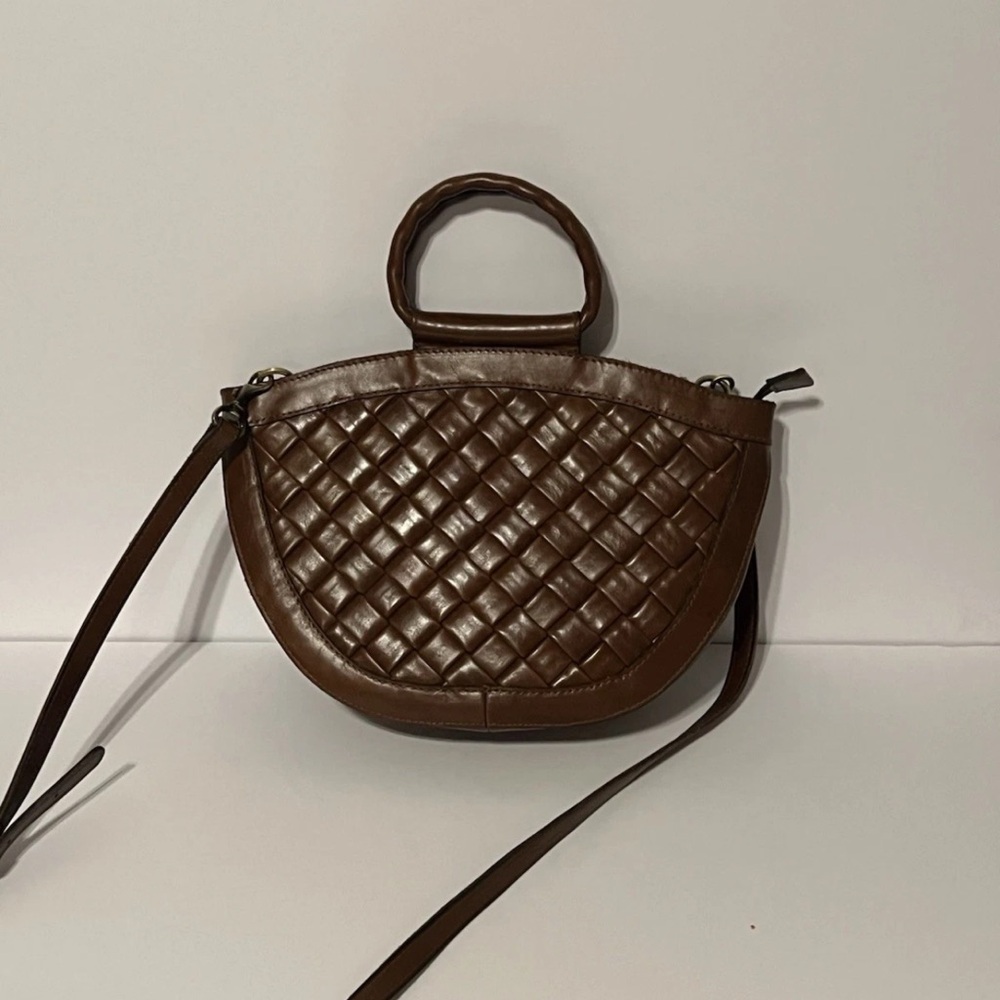 Patricia Nash Brown Quilted Crossbody Bag